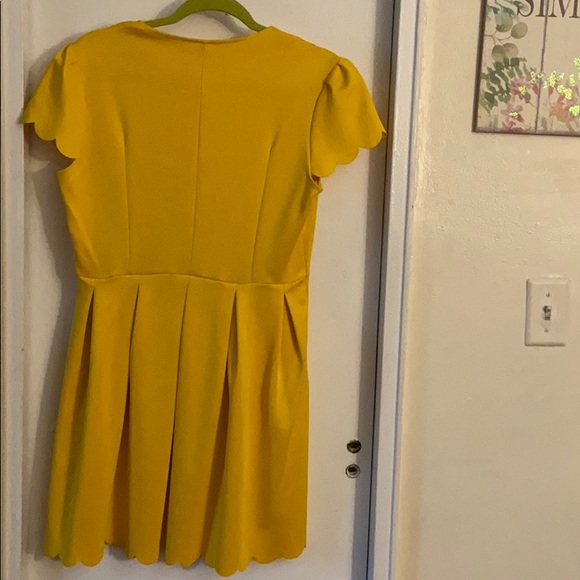 Scallop Mini V- Neck Dress - Picture 2 of 2